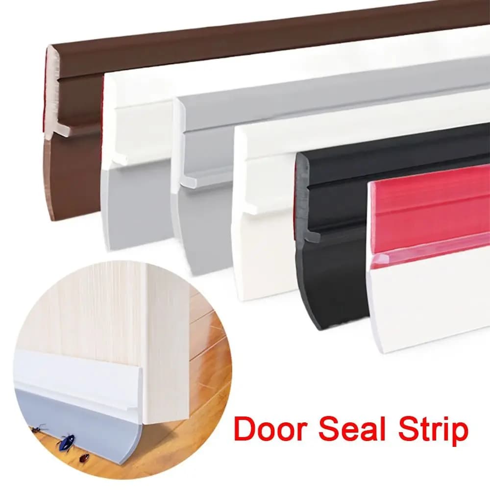 Striscia di tenuta inferiore per porta nuova in PVC Guarnizione flessibile Guarnizione insonorizzata per porta Tappo antivento per porte e finestre
