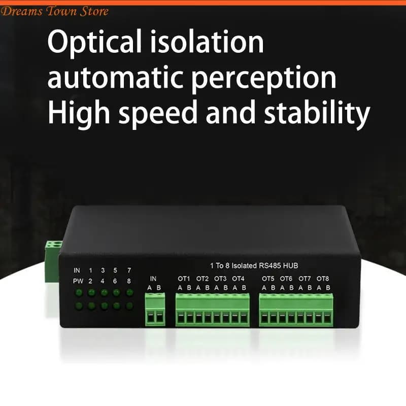 HX6A 8-Port 485 Hub da 1 8 RS485 Splitter 485 Stazione docking Industrial Grado Industrial Isolati Opmunicazione doppio modo