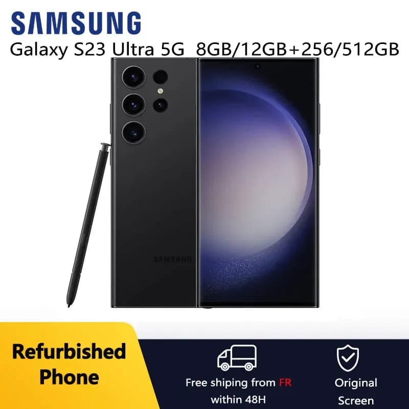 Samsung Galaxy S23 Ultra 5G ricondizionato originale 6,8" OLED ROM 256/512 GB/RAM 8/12 GB Snapdragon NFC sbloccato telefono cellulare Android