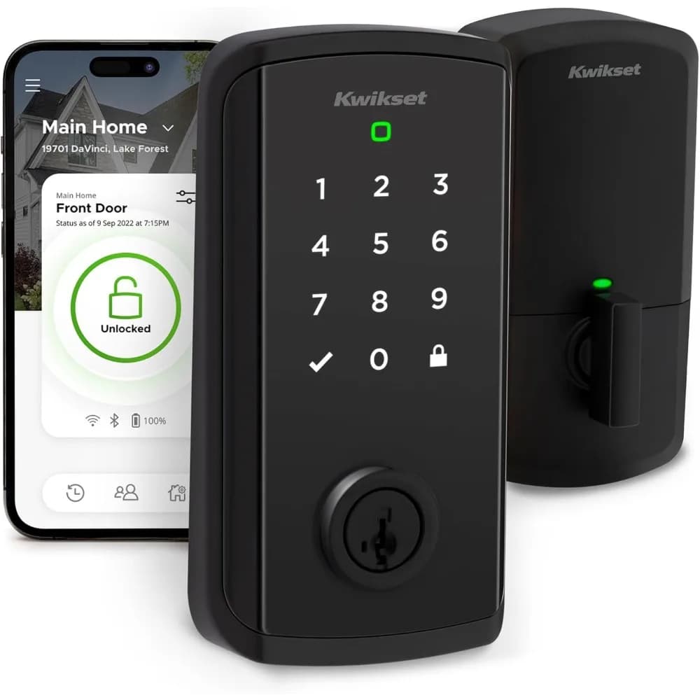 Halo Select Smart Lock Serratura per porta d'ingresso senza chiave Catenaccio abilitato Wi-Fi e importazioni Nessun hub necessario, Nero opaco