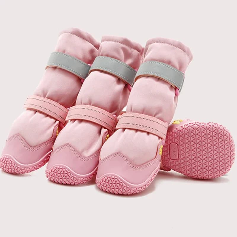 Dog Shoes Waterproof Anti-Slip Dog Boots Warm Snow High Boots Reflective for Small Medium Large Dogs Pet Sports Training