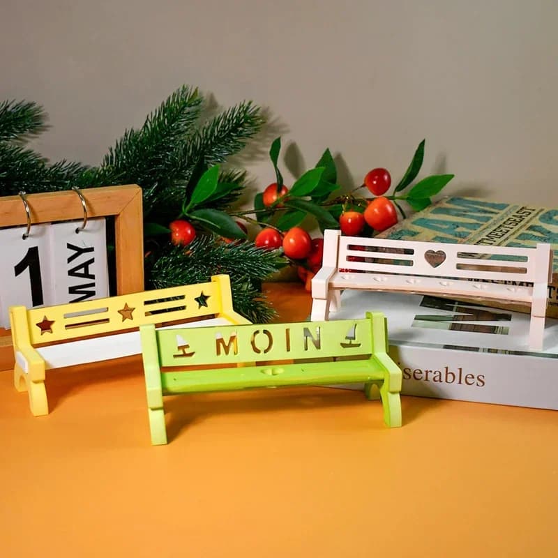 DIY Love Bench Chair Candlestick Insert Plaster Silicone Mold for Epoxy Resin Home Decor Desktop Ornament Craft Making Tool