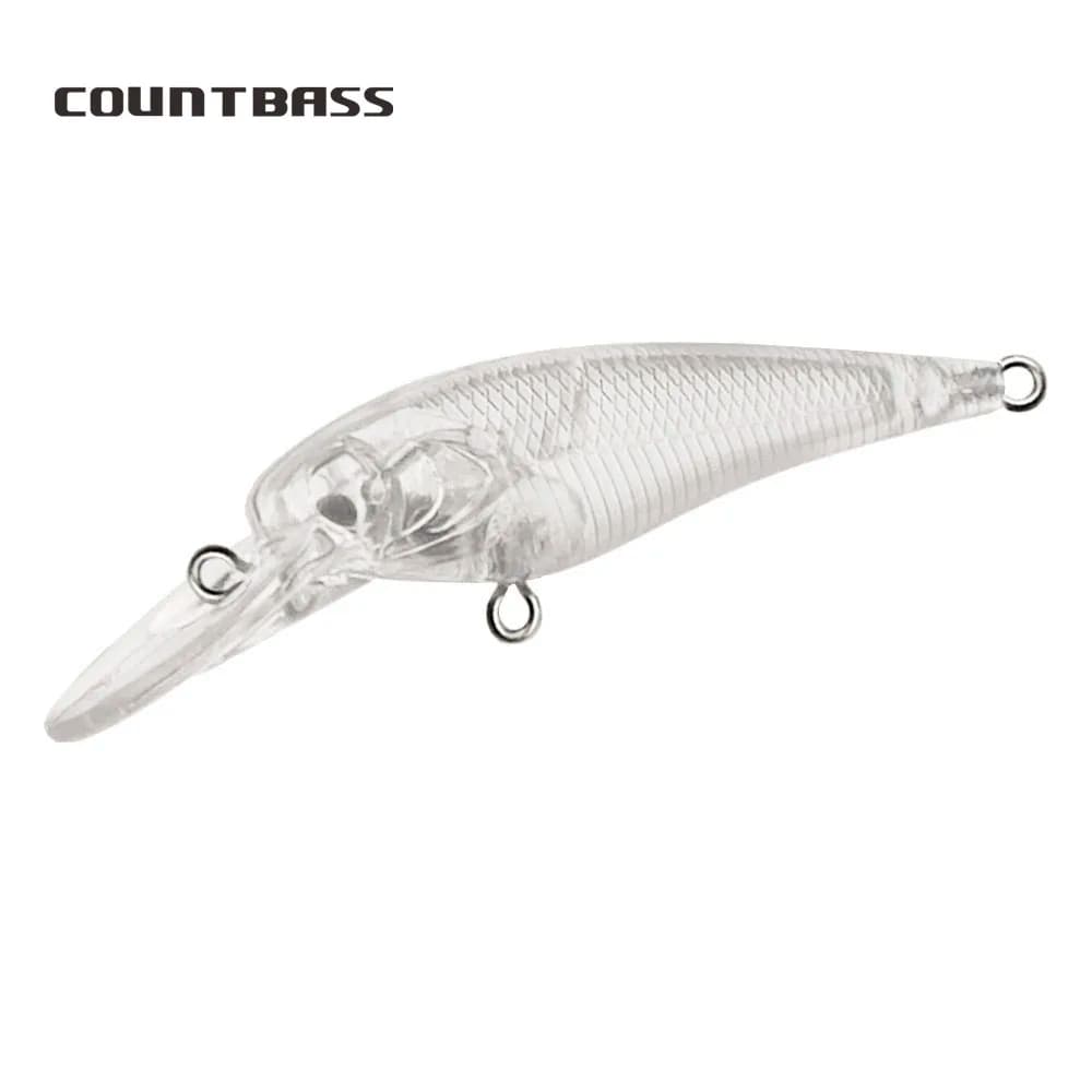 Countbass 10 pezzi corpi esca vuoti, pesciolini affondanti 52 mm/2" 3 g/0,11 once, esche da pesca non verniciate, plug, shad, wobblers