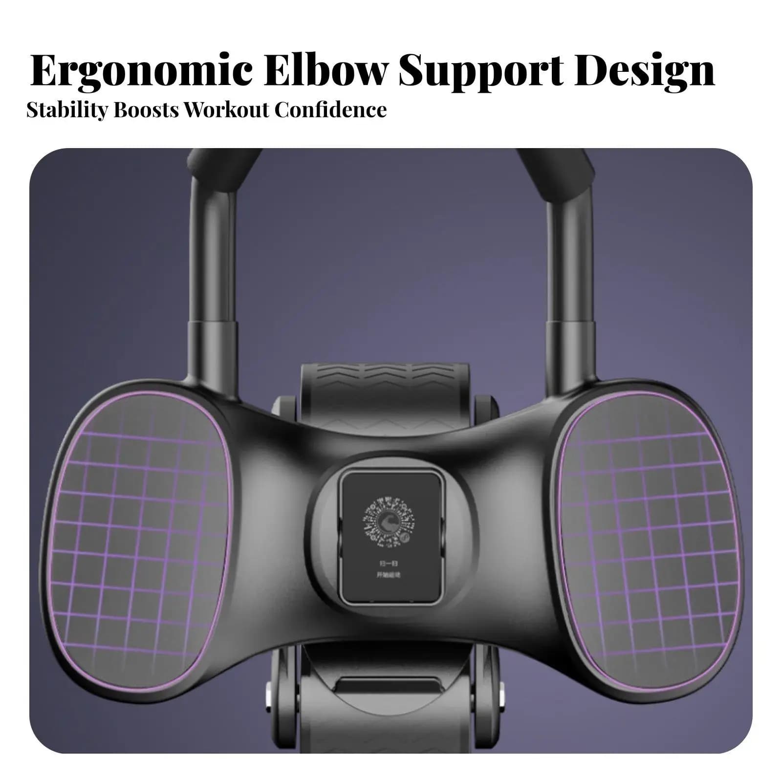 Ab Roller Wheel for Full Body Workout with Automatic Return and Digital Tracker Double Nonslip Design with Elbow Support