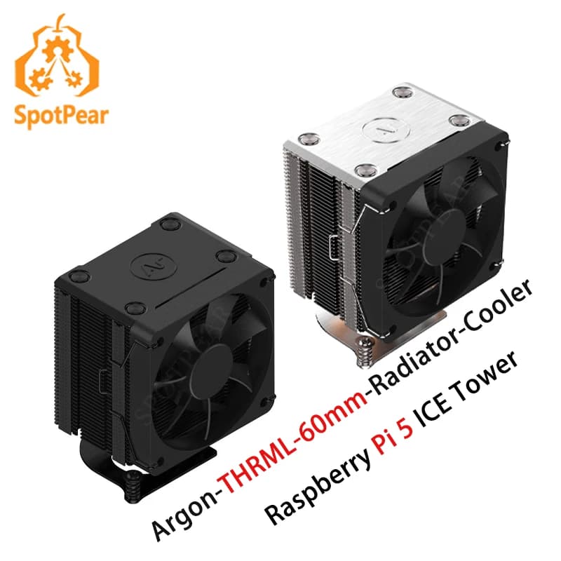 Raspberry Pi 5 ICE Tower Argon THRML 60mm Cooling Radiator Pi5 CPU Cooler Pins for Copper Pipes
