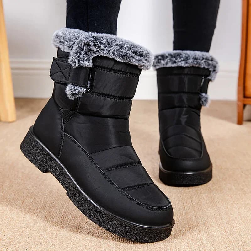 Stivali da neve invernali impermeabili da donna Piattaforma antiscivolo Stivaletti caldi da donna Addensare scarpe imbottite in cotone felpato Botas De Mujer