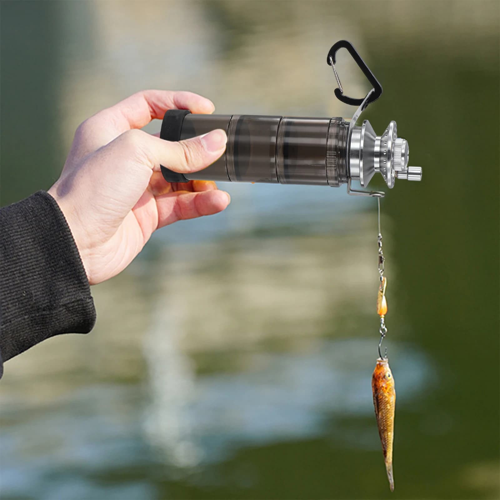 Three-layer fishing hooks box, removable, for fishing reel, outdoor fishing accessories