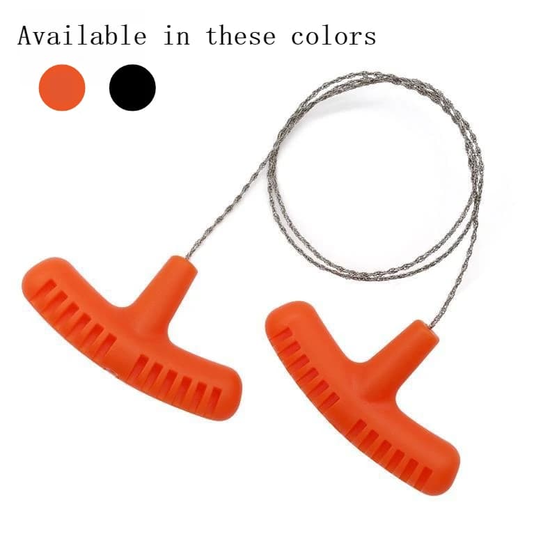 High-quality Stainless Steel Mini Pocket Wire Saw for Woodworking Camping Emergency Survival Gear Orange/Black Outdoor Tool