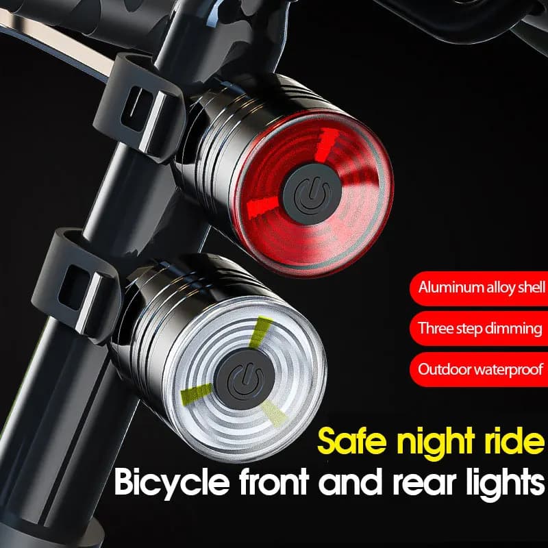 Rear Light Multifunction for Bicycle 200 Lumens, LED Waterproof for MTB, Rear Light for Helmet and Saddle, Flashlight