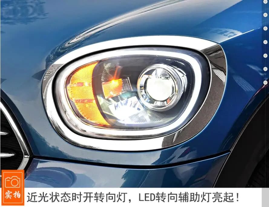 2 Pezzi Fari Anteriori per BMW MINI Cooper Countryman 2017~2019/2007~2016, Proiettore con Lente, Indicatore di Direzione LED, DRL