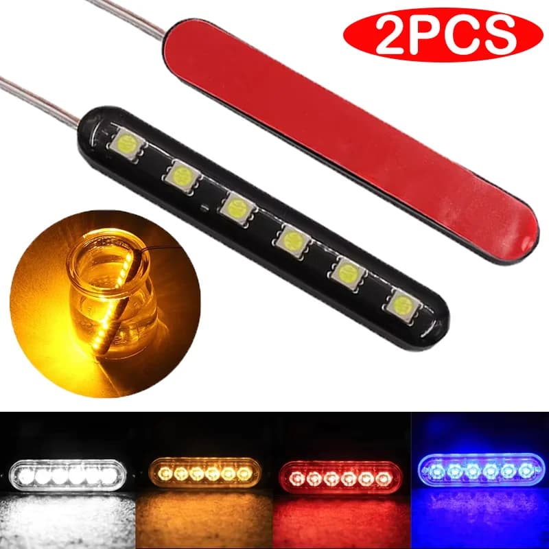Striscia di luce stroboscopica a LED 12V per auto moto Auto di vendita calda Licenza LED Strisce flash a griglia media Accessori esterni per auto