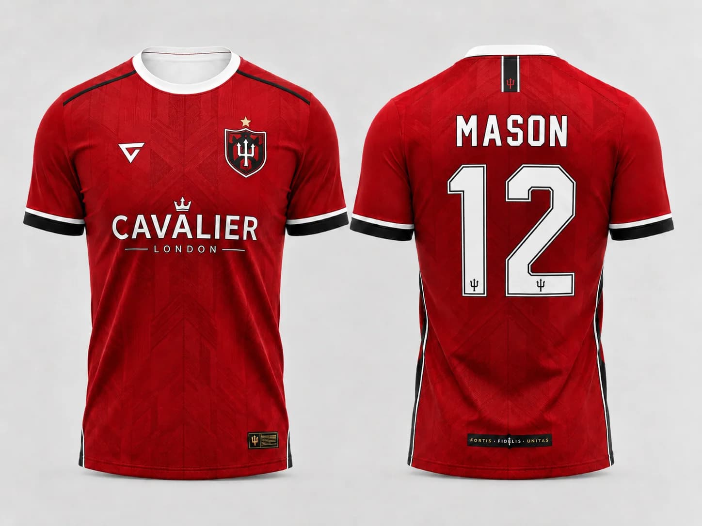 Mason No. 12 Red Soccer Jersey for Men Women Fans, Short Sleeve Football Shirt, Match Day Supporter Gift