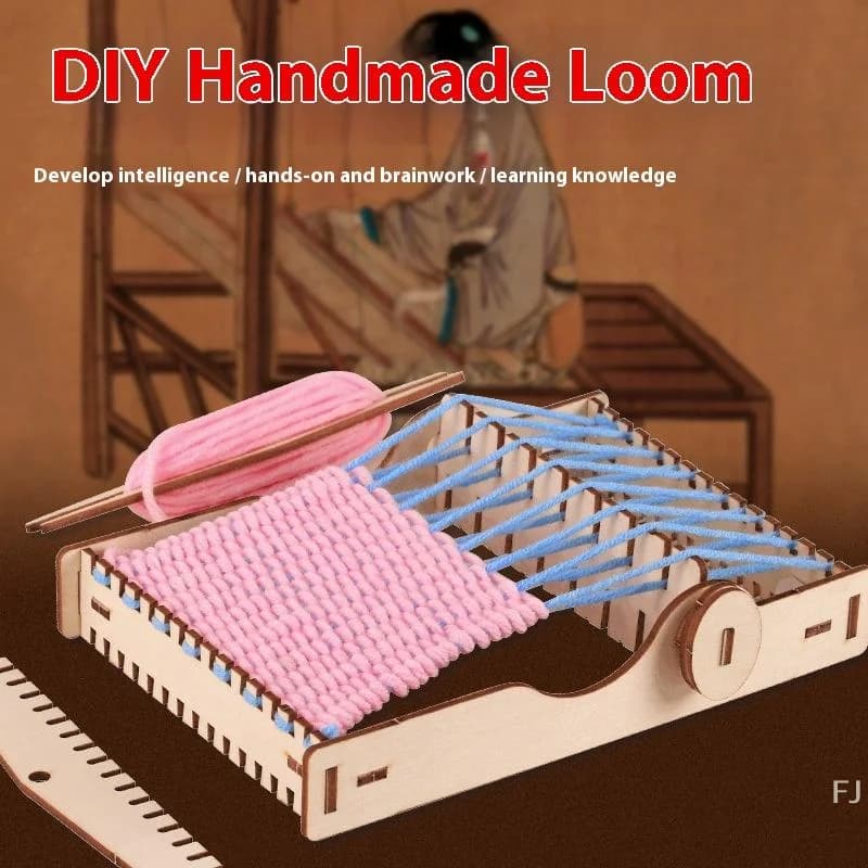 [YU]Wooden Weaving Loom Craft Yarn DIY Hand Knitting Machine Kids Educational Toys Woven Tool Handmade For Beginners Kids