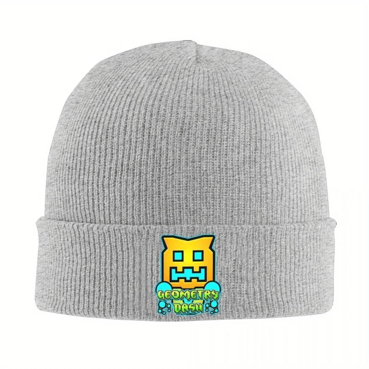 Gioco Geometria Dash Musica Berretti lavorati a maglia Skullies da donna Berretti Autunno Inverno Cappelli Acrilico Geometrico Dash Berretti caldi