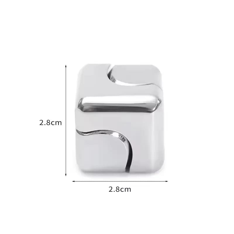 Fidget Spinner a Cubo Meccanico, Giocattolo Antistress in Metallo EDC con Movimento Giroscopico 3D, Strumento Sensoriale per Adulti e ADHD