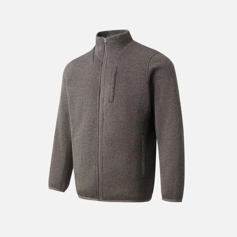 2026 Outdoor Autumn and Winter Men's Cycling, Sports, Fishing, Hiking Floral Yarn, Coarse Needle Fleece Lining Knitted Jacket