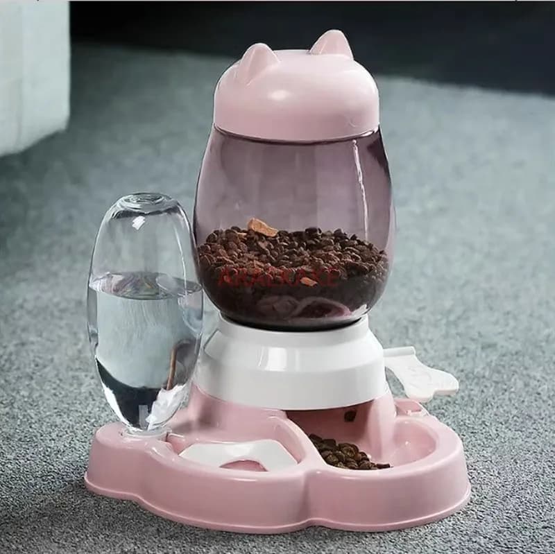 Mangiatoia automatica per gatti, ciotola per cibo per gatti, macchina per l'alimentazione integrata per mangiare e bere, ciotola per cibo per cani, distributore d'acqua per cani,