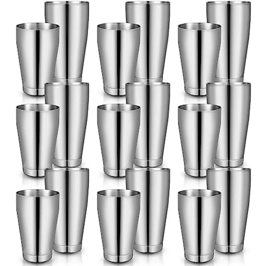 Set di Shaker per Cocktail Boston in Acciaio Inox, Shaker per Martini da 1 e 2 Oz, Attrezzatura Professionale da Bar