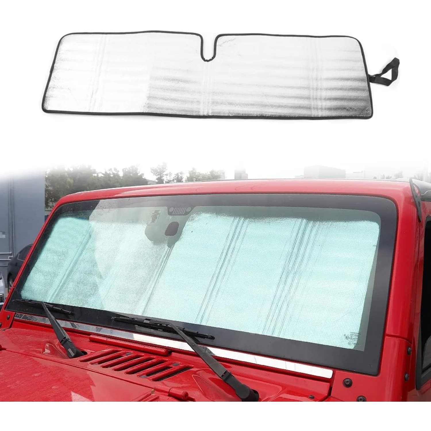 Parabrezza parasole parasole visiera Mat per Jeep Wrangler TJ JK JKU Rubicon Sahara X Sport 1996-2018