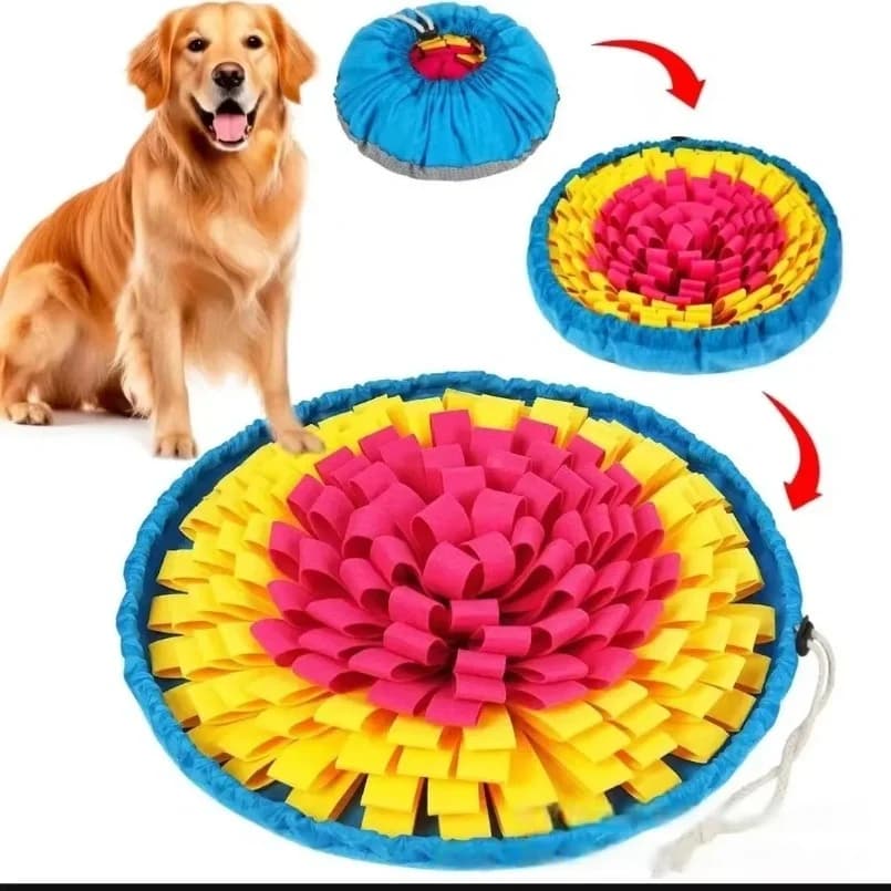 Nuovo tappetino per sniffare per animali domestici Tappetino per alimenti lento a forma di fiore Tappetino educativo per addestramento olfactory Tappetino per sniffare per cani giocattolo per animali domestici