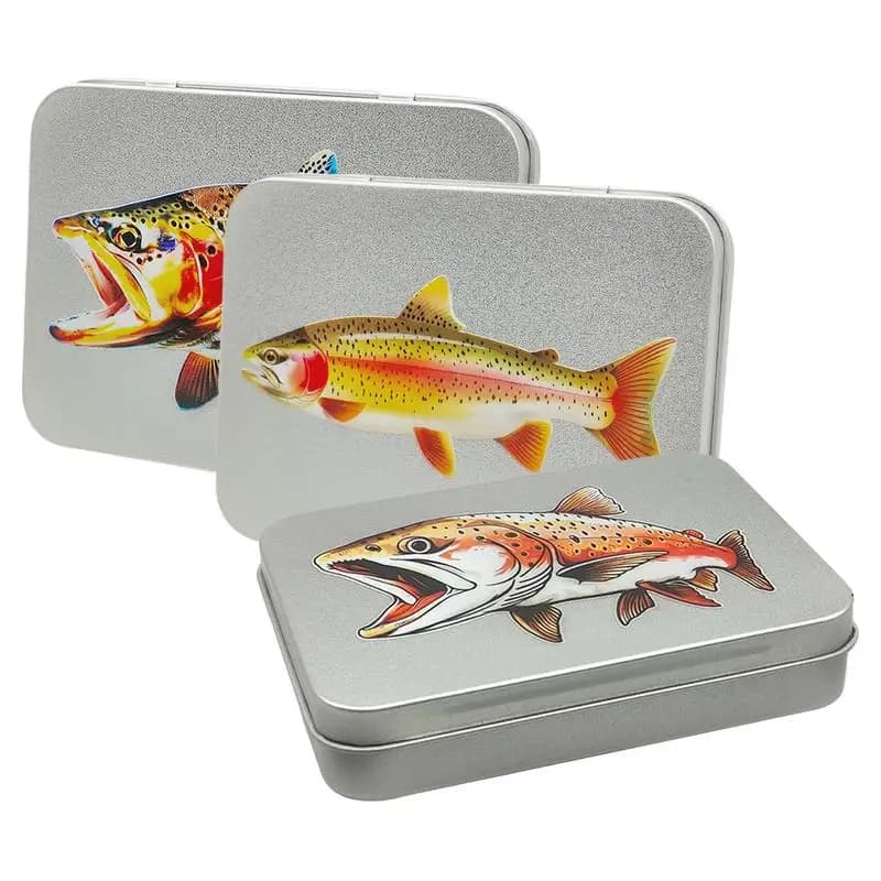 Double Face Metal Fishing Love Box Box Boxes to store fly fishing baits in tinned band for enthusiasts Beginners Fishing Equipment Accessories