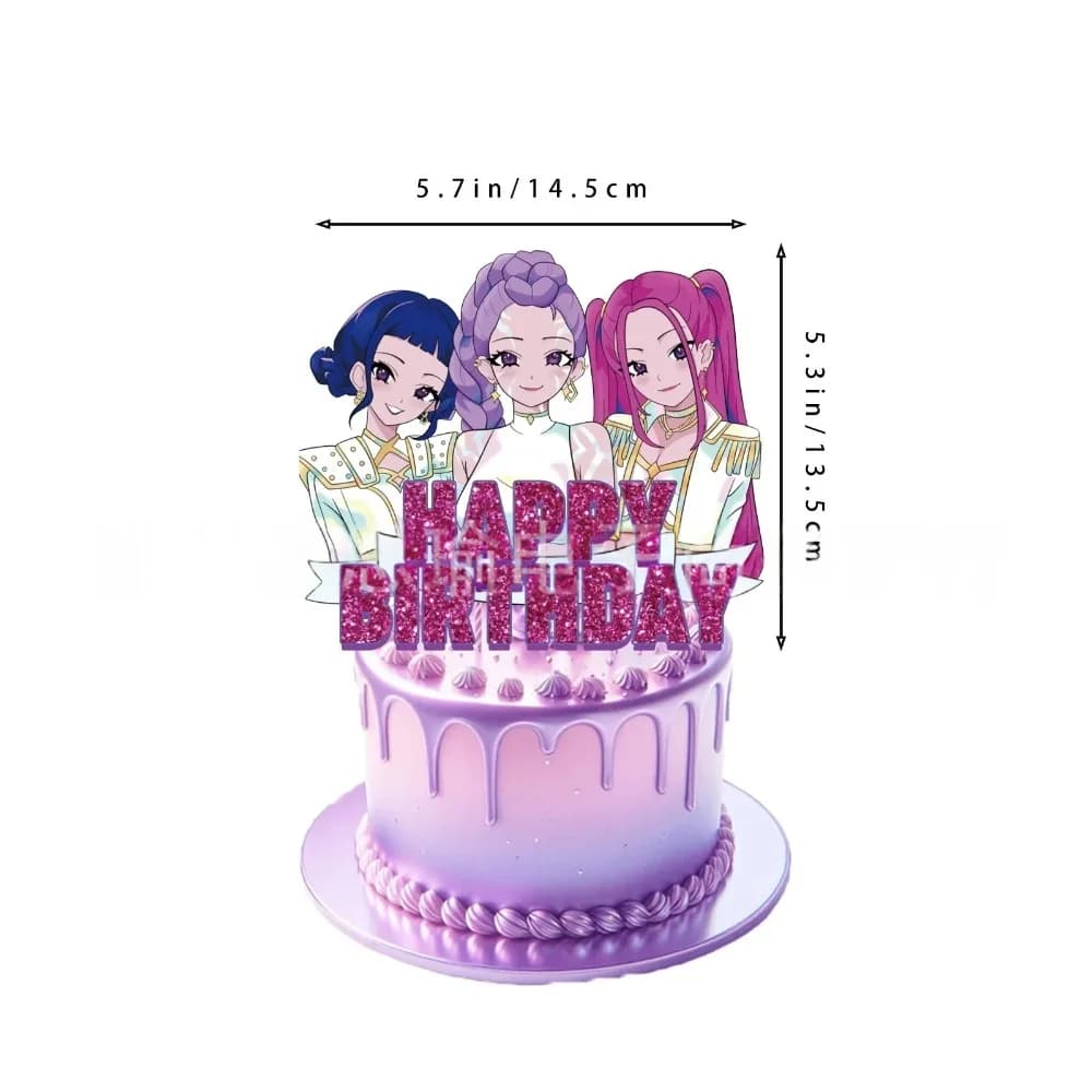 Decorazione per Torta K-POP Devil Hunter, Accessorio per Torta Anime, Decorazione per Festa di Compleanno