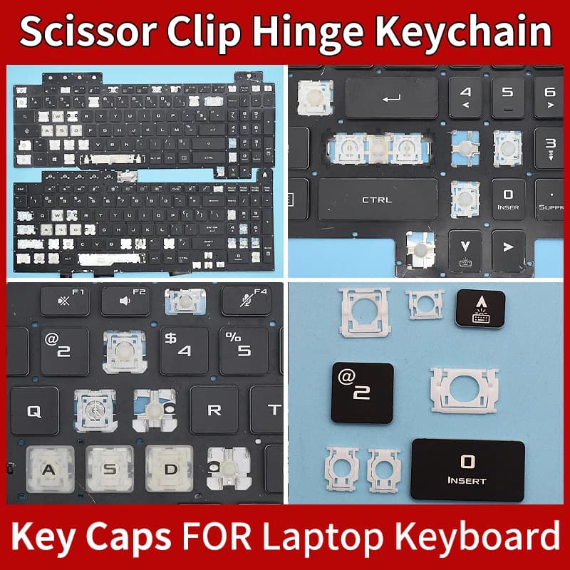 Sostituzione Keycap Chiave Cap & Scissor Clip e Cerniera Per Asus ROG Strix G17 G731 G731G G731GT G731GU G712LU G712LV G712LW Tastiera