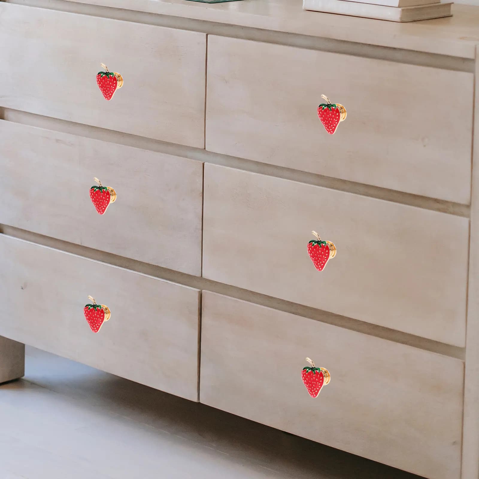 Maniglia per mobile in lega di zinco a forma di fragola, piccola maniglia per cassetti, per mobili da cucina, cassettiere, armadi, ante, decorativa in metallo