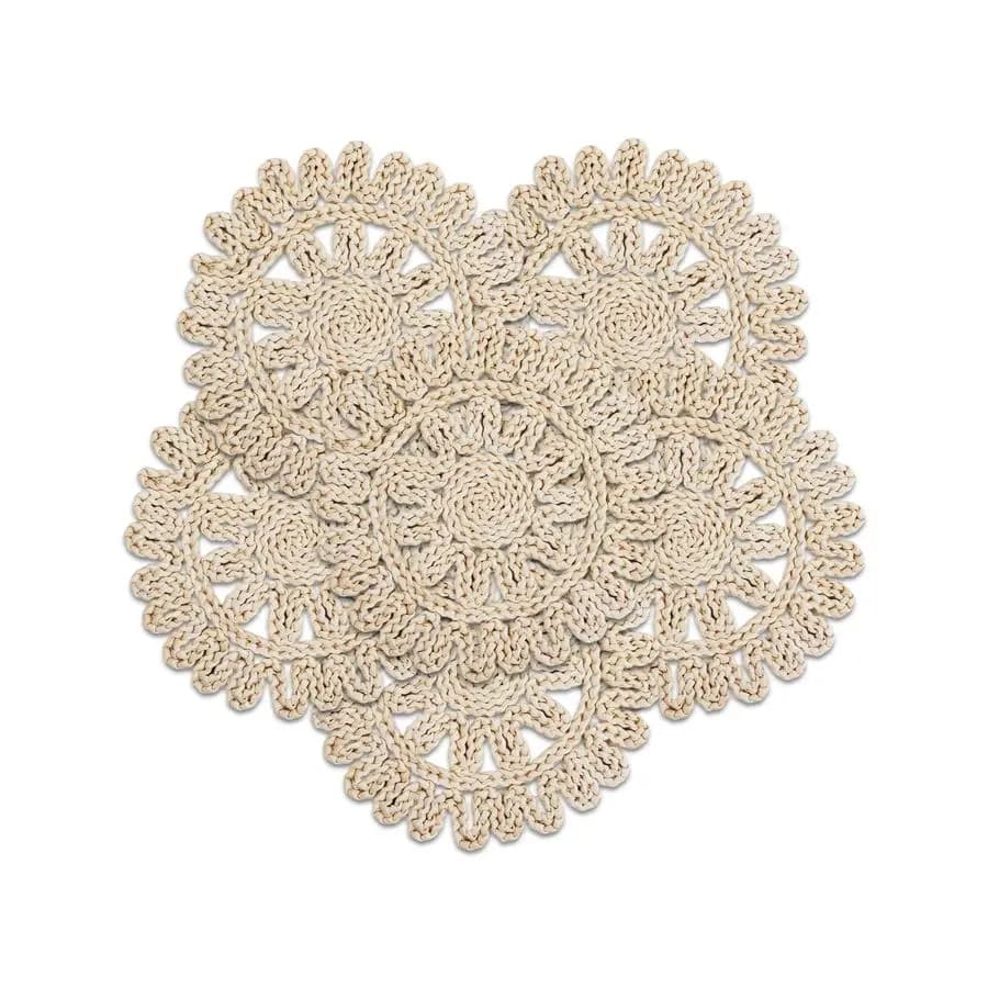 Set di 8 tovagliette rotonde intrecciate in polpaccio di mais naturale, tovagliette rustiche in stile boho per piatti da cena, in rattan