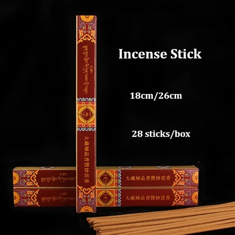 18cm/26cm 28 Pieces Per Box Dazang Temple Natural Handmade Stick Incense Worshiping Blessings Protecting The Devas Incense Stick