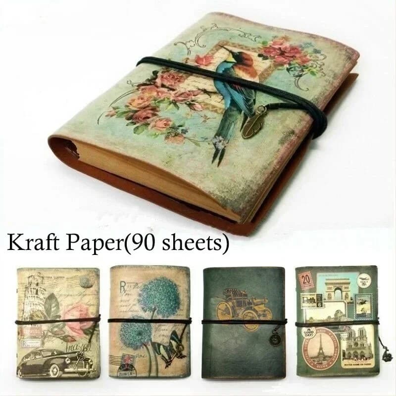 Cancelleria vintage Notebook in pelle PU Creativo Carta Kraft Planner Sketchbook Agenda Diario Notebook Materiale scolastico per la scrittura