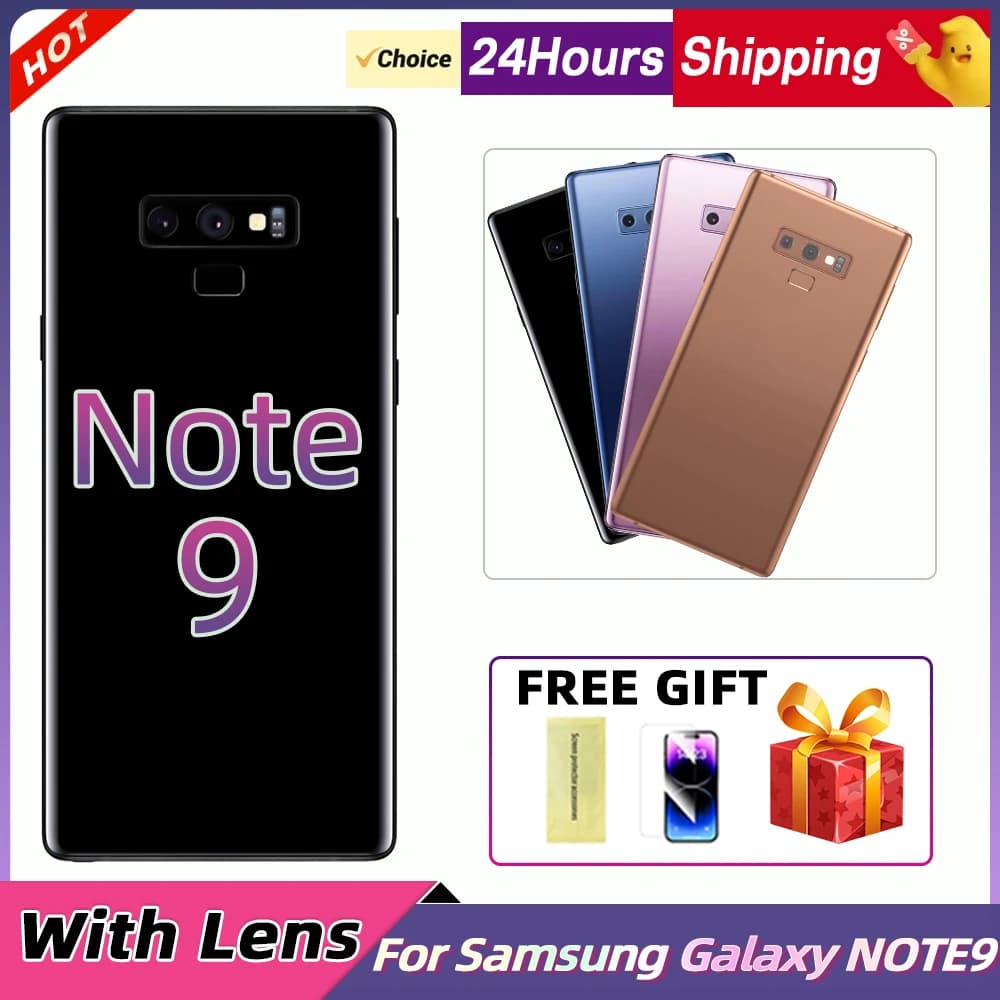 New For Samsung Galaxy Note9 Battery Back Cover 3D Glass Panel Rear Door Housing Case Camera Lens Replace