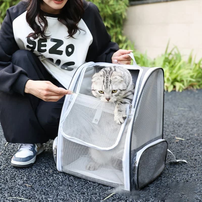 Borsa da trasporto portatile per gatti per viaggi Zaino traspirante Piccoli animali domestici sotto i 6 kg