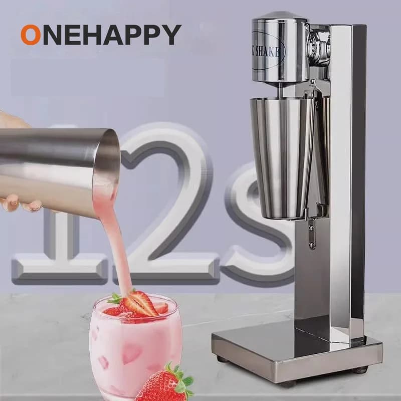 Onehappy Fragmenting Machine Stainless Steel Fragmenting Machine Pearl Milk Tea Blender Milk Foam Blender Suitable for restaurant