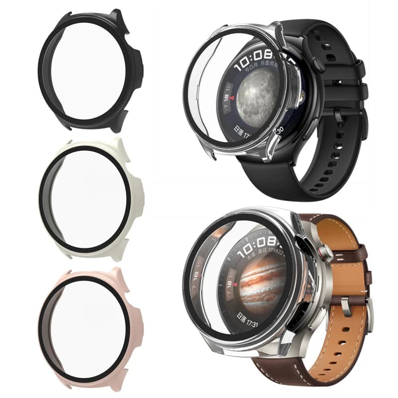 Custodia protettiva per schermo in vetro con bordo rigido per Huawei Watch 4 Pro 48mm GT 5/4 46mm GT5 GT4 41mm GT3 copertura protettiva completa