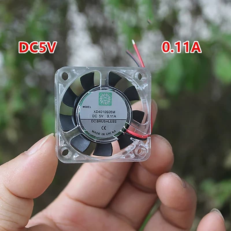 Ventole Brushless 40x40x10MM 4010 DC 5V 0.11A con Luce LED Blu per Dissipatore di Calore, Raffreddamento Radiatore, Componenti Stampante 3D