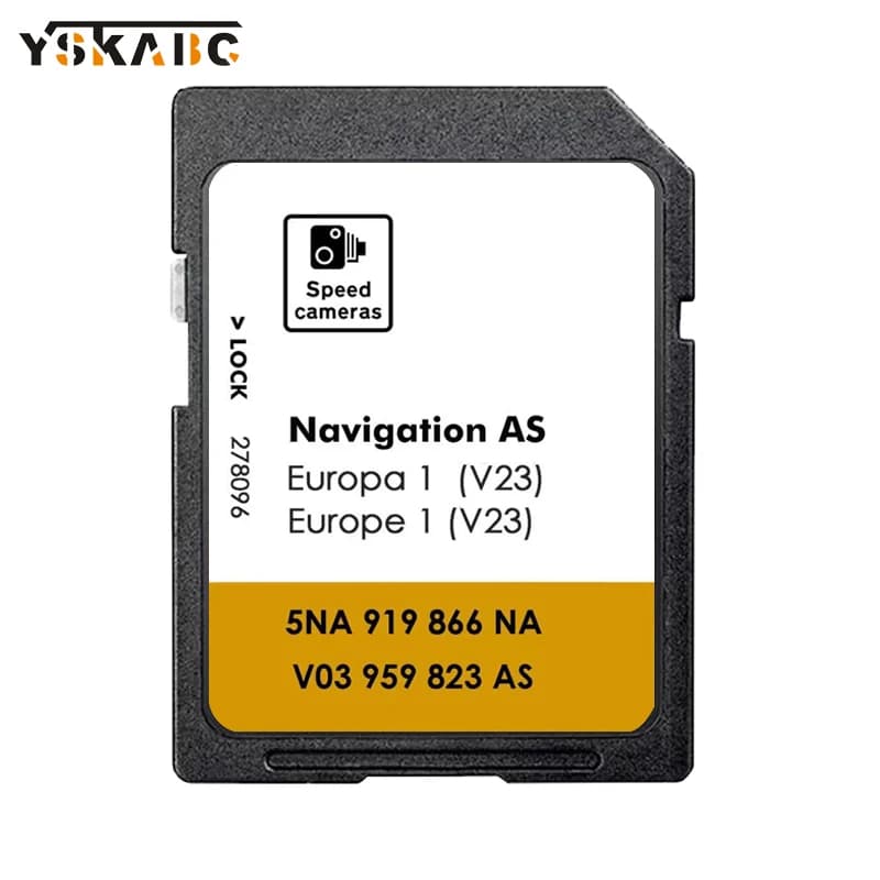 Nuova Scheda SD di Navigazione GPS AS Map per VW Discover Media, Europa 2026, Memoria Flash 32GB, Versione Auto