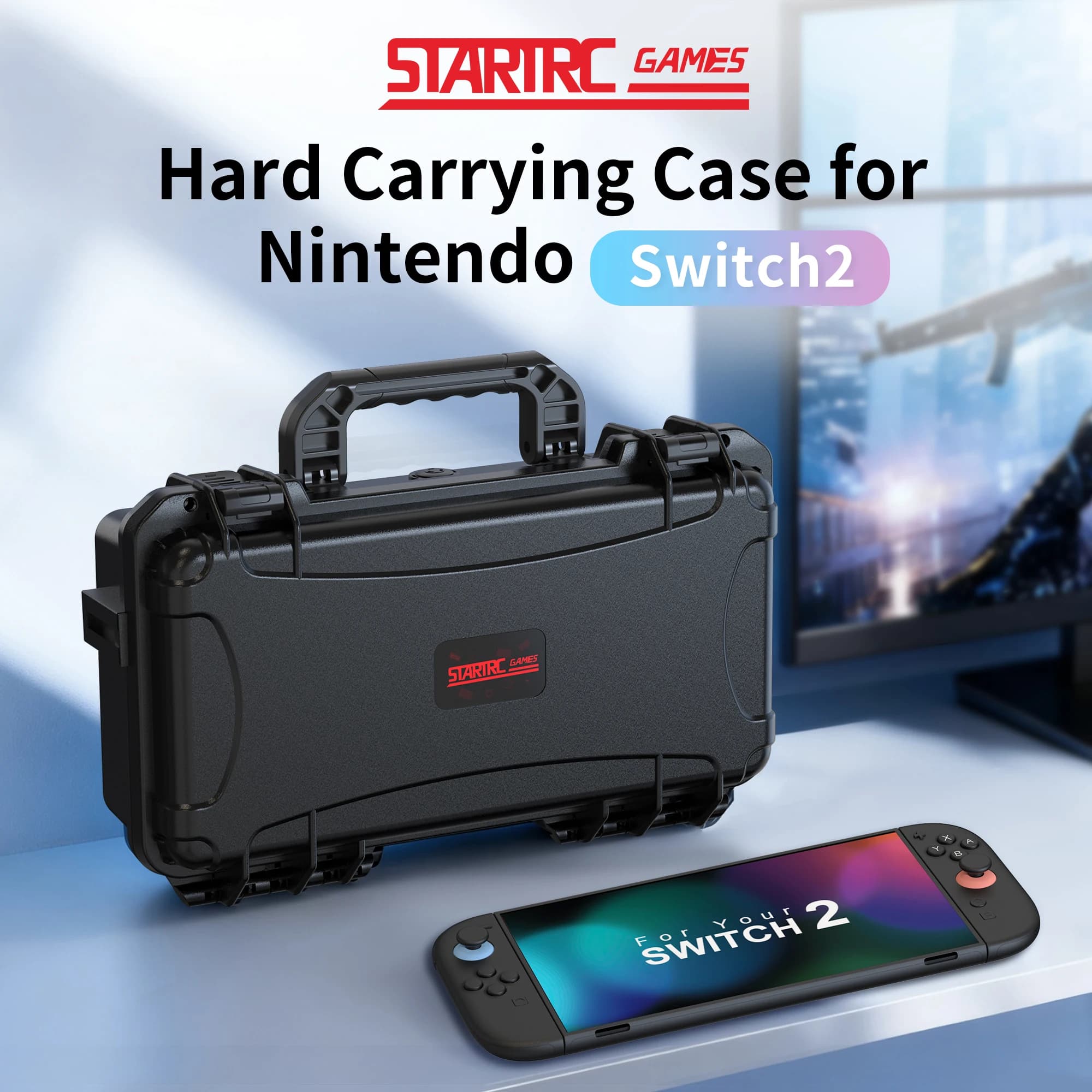 STARTRC Scatola di immagazzinaggio impermeabile a 2 strati per Nintendo Switch 2 Accessori per console di gioco Custodia da viaggio Valigia portatile