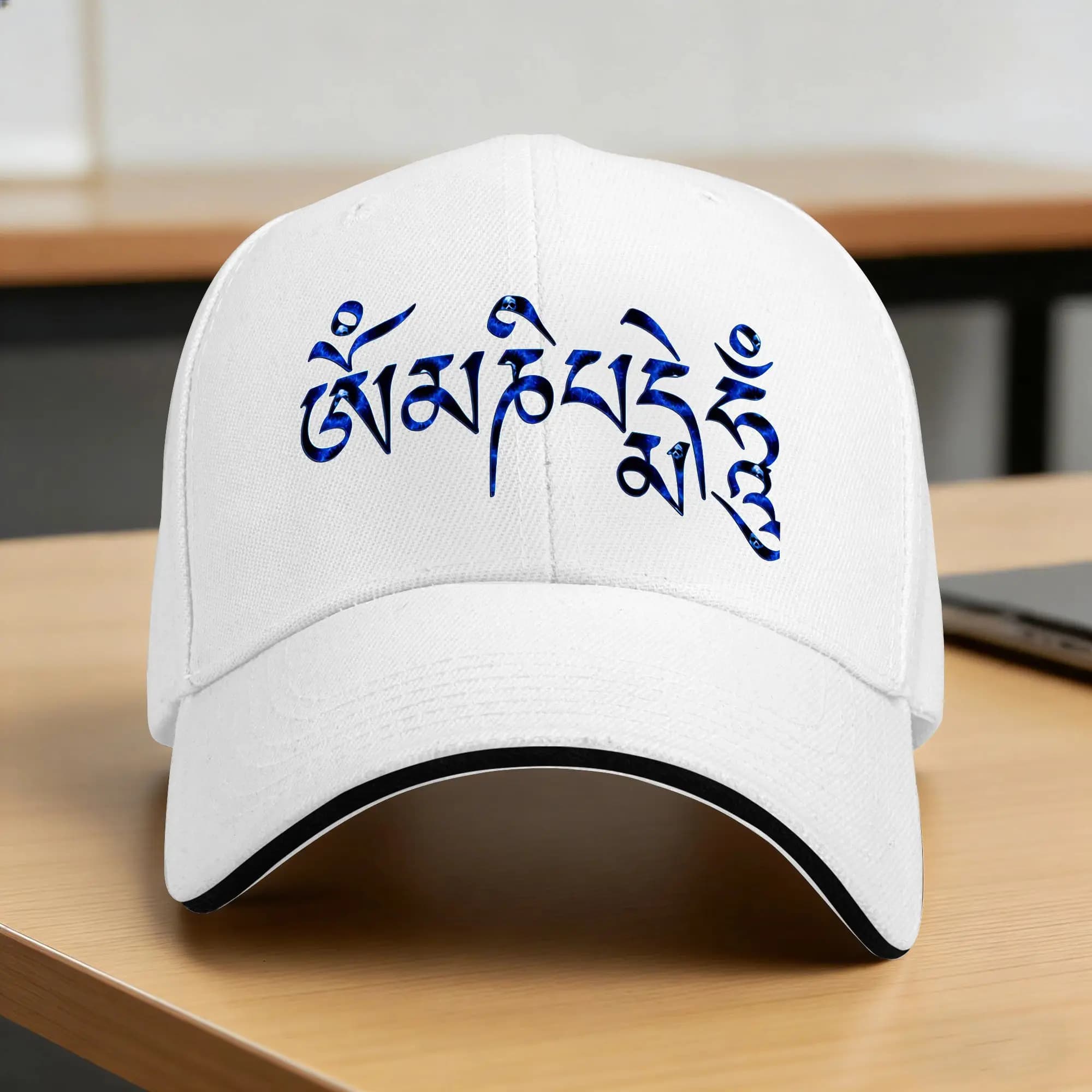 Summer Tibetan Om Mani Padme Hum Baseball Cap Tennis Skate Casual Design Sun Trucker Hat Unisex-Teens Sunscreen Snapback Cap