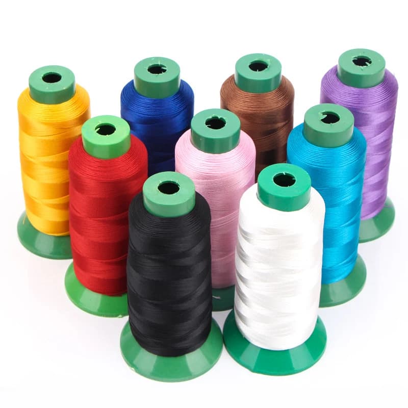 Filo per impieghi gravosi 1800 yarde 210D/3 filo per cucire in poliestere ad alta resistenza per tutti gli usi per borsa con perline di Jeans da tappezzeria in tessuto