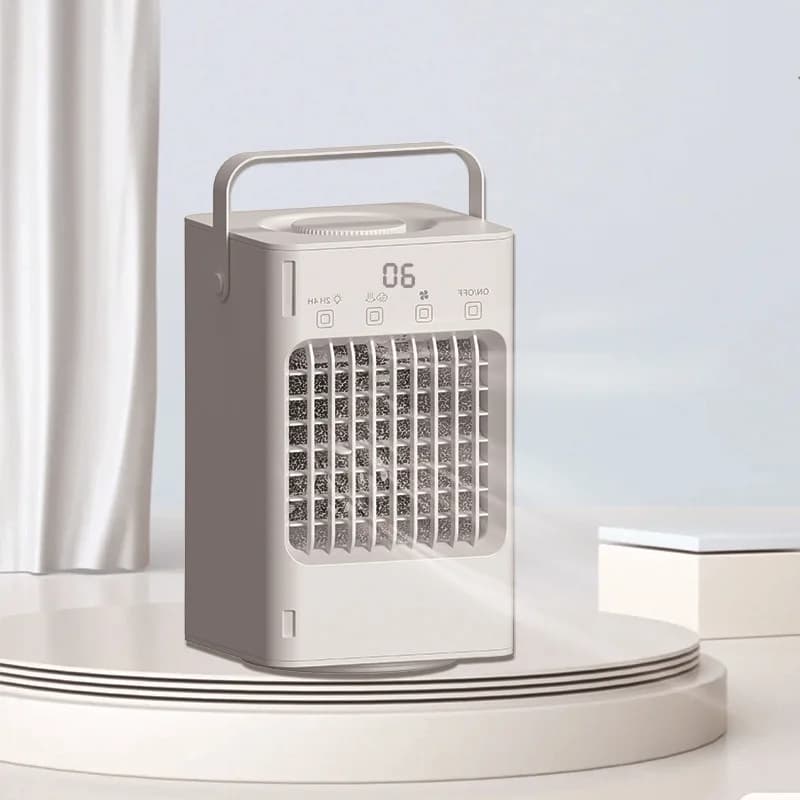 Air Conditioner Fans LED Night Light Air Cooler Fan Portable Humidifier Desk Fans Mist Cooling Fan for Office Home Mini Fan