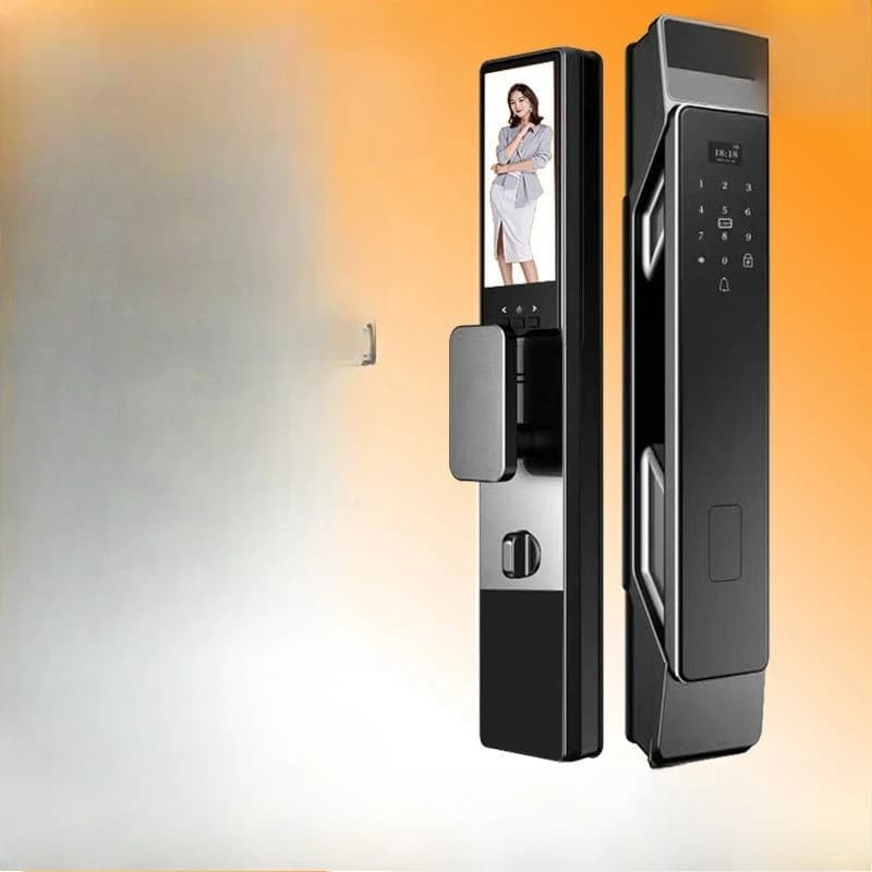 Serratura Intelligente per Porta con Riconoscimento Facciale, Spioncino Digitale, Antifurto, con Password e Impronta Digitale