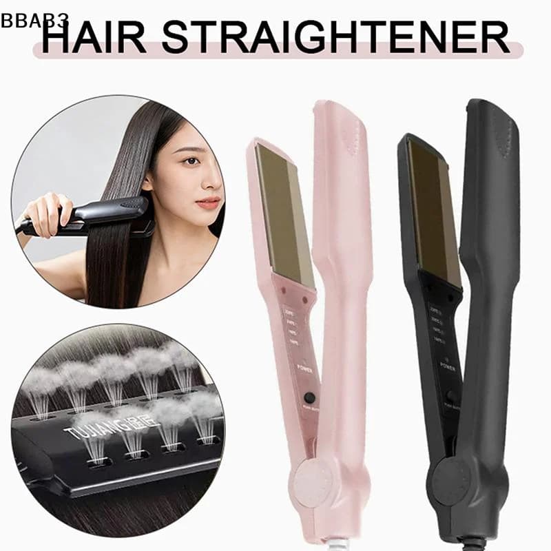 Piastra per capelli professionale a doppio uso con riscaldamento rapido e piastre in ceramica per stirare, arricciare e creare frangia ad aria.