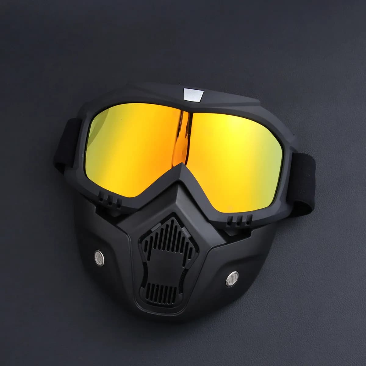 Occhiali da Moto Stile Vintage Impermeabili Anti-UV Anti-Riflesso con Lenti Ventilate per Fuoristrada Sci Snowboard e Sicurezza durante la Guida