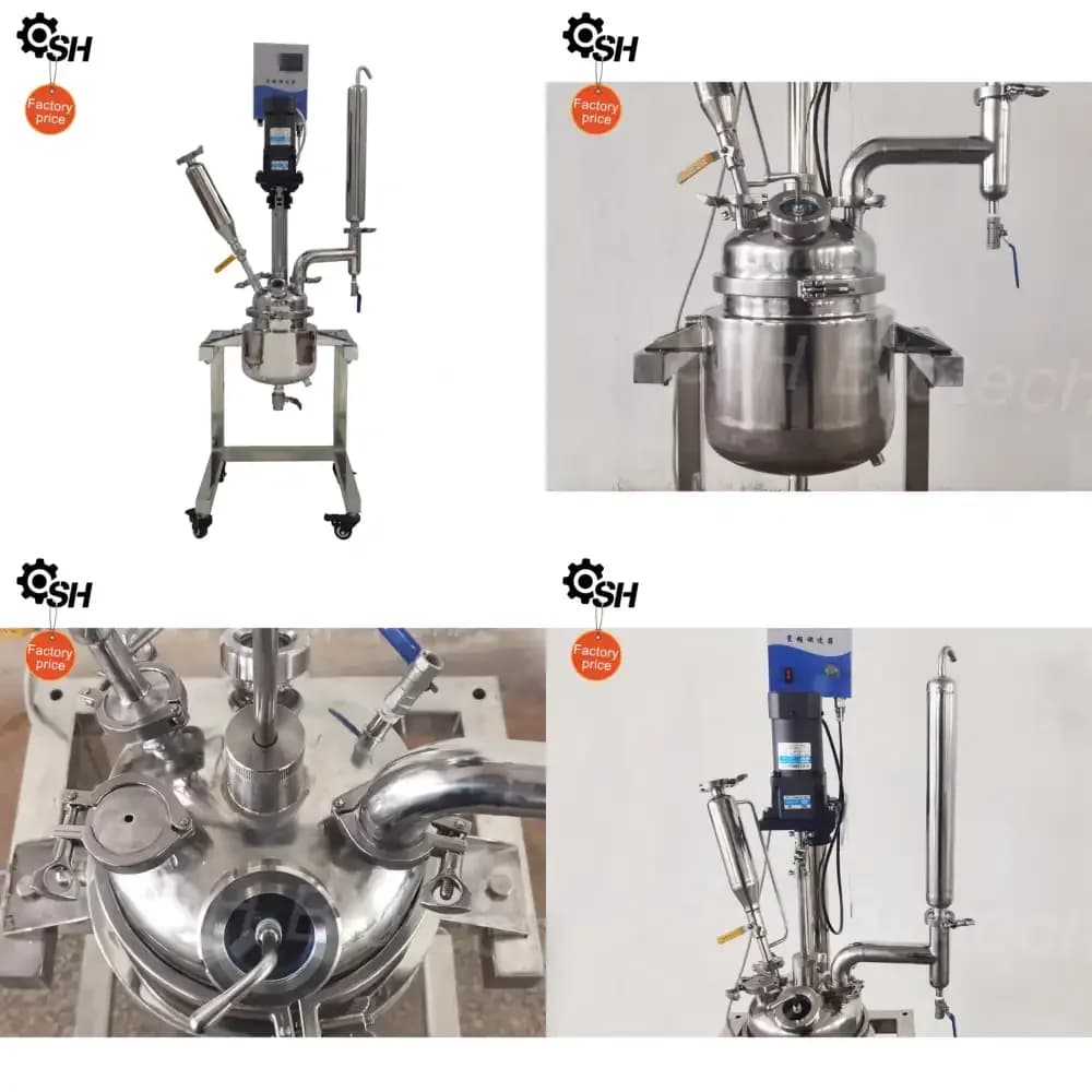 Bollitore Reattivo in Acciaio Inossidabile, Resistente ad Alta Temperatura e Alta Pressione, Antiesplosione, con Riscaldamento Elettrico, 5L/10L/20L/50L
