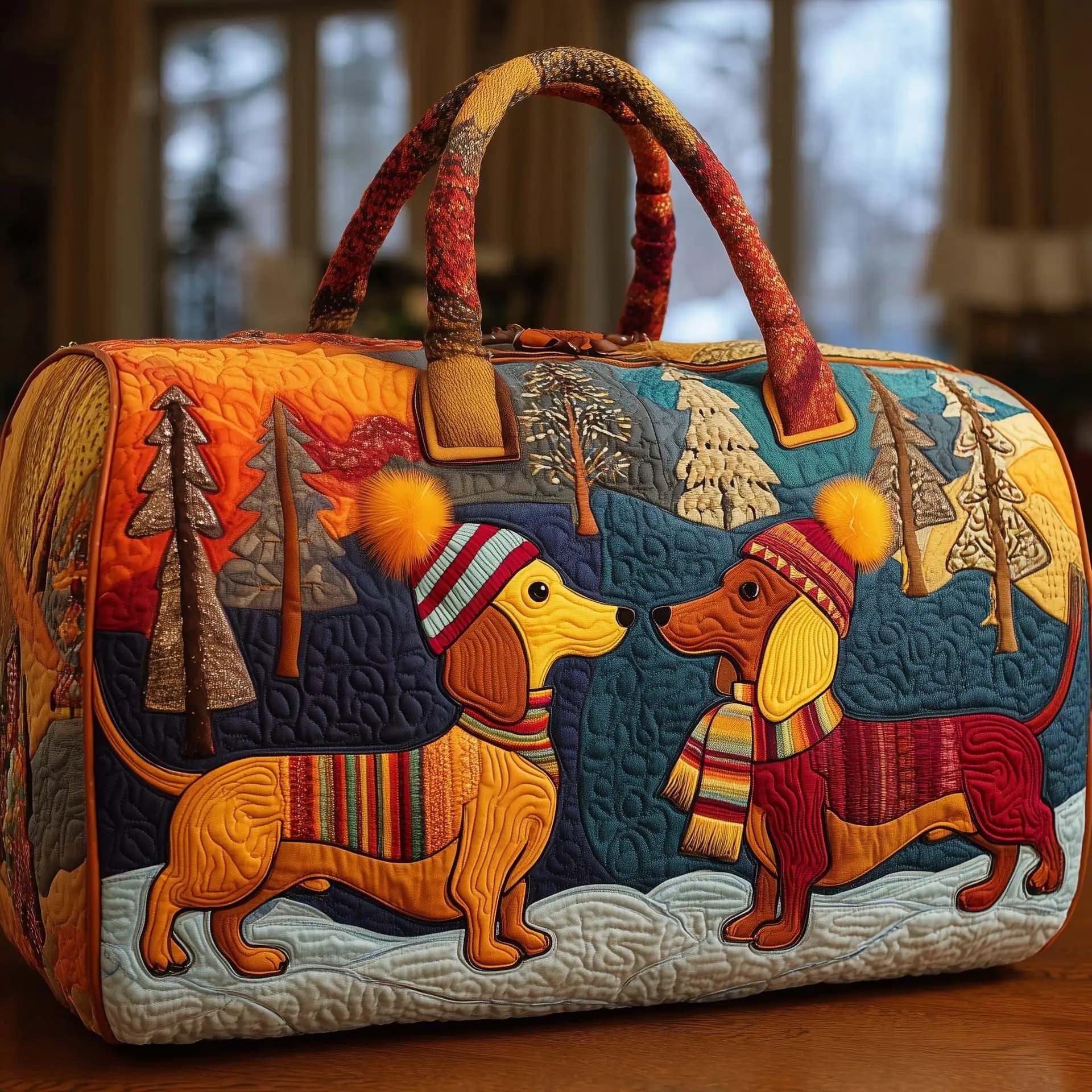 Borse trapuntate stampate in 3D, simpatiche borse regalo personalizzate con cane, borsa a mano, borsa tote, borsa da viaggio personalizzata per allenamento, borsa da spiaggia, escursionismo, campeggio