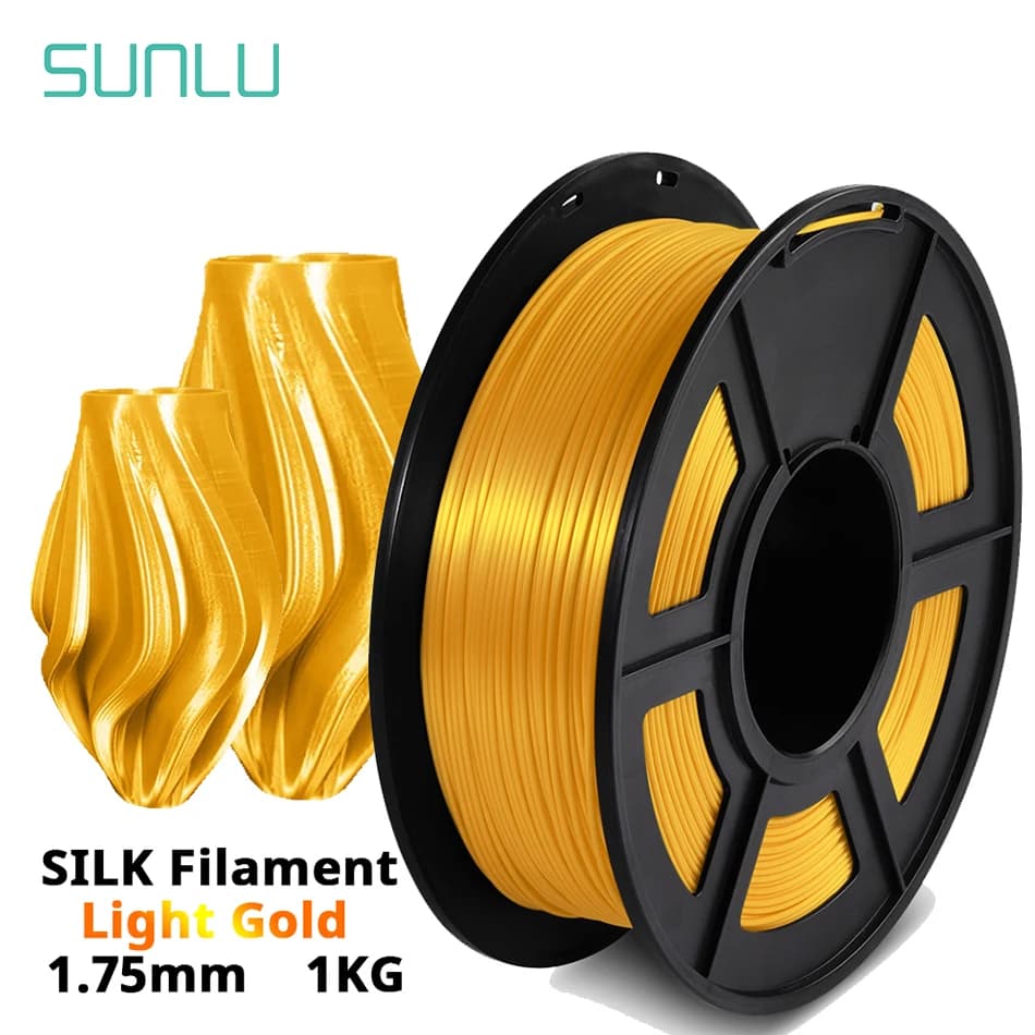 SUNLU SILK PLA 3D filament 1.75MM 1KG near silk effect Texture no eco-friendly bubble biodegradable odor low shrinkage