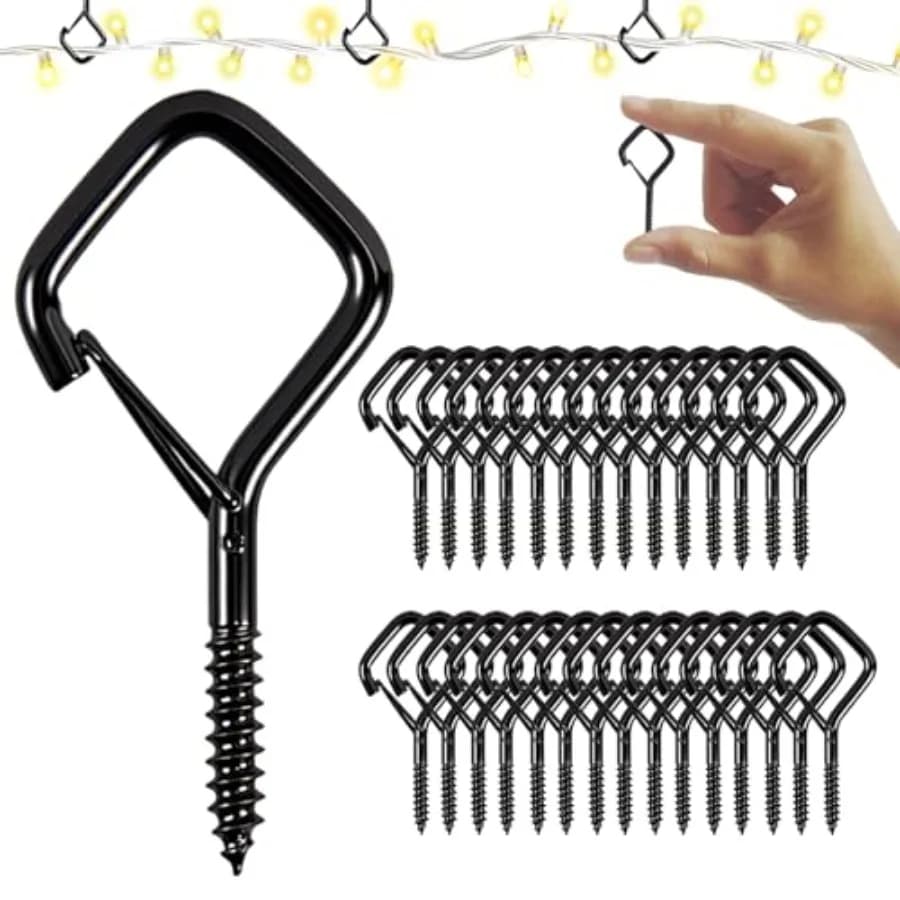 Ganci da soffitto in metallo piccoli da 1,65 pollici per luci a corda da esterno, campanelli a vento, lanterne e decorazioni sospese per interni ed esterni