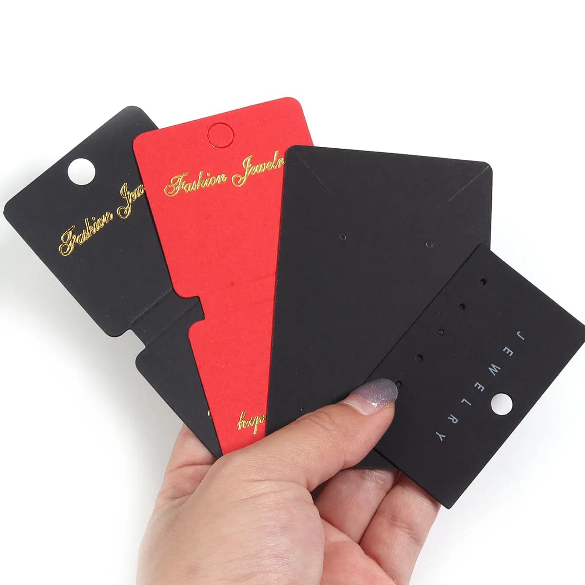 Carte espositive pieghevoli per gioielli Carte da imballaggio per supporti espositori per gioielli fai-da-te Cartellini dei prezzi al dettaglio fatti a mano per collane e bracciali