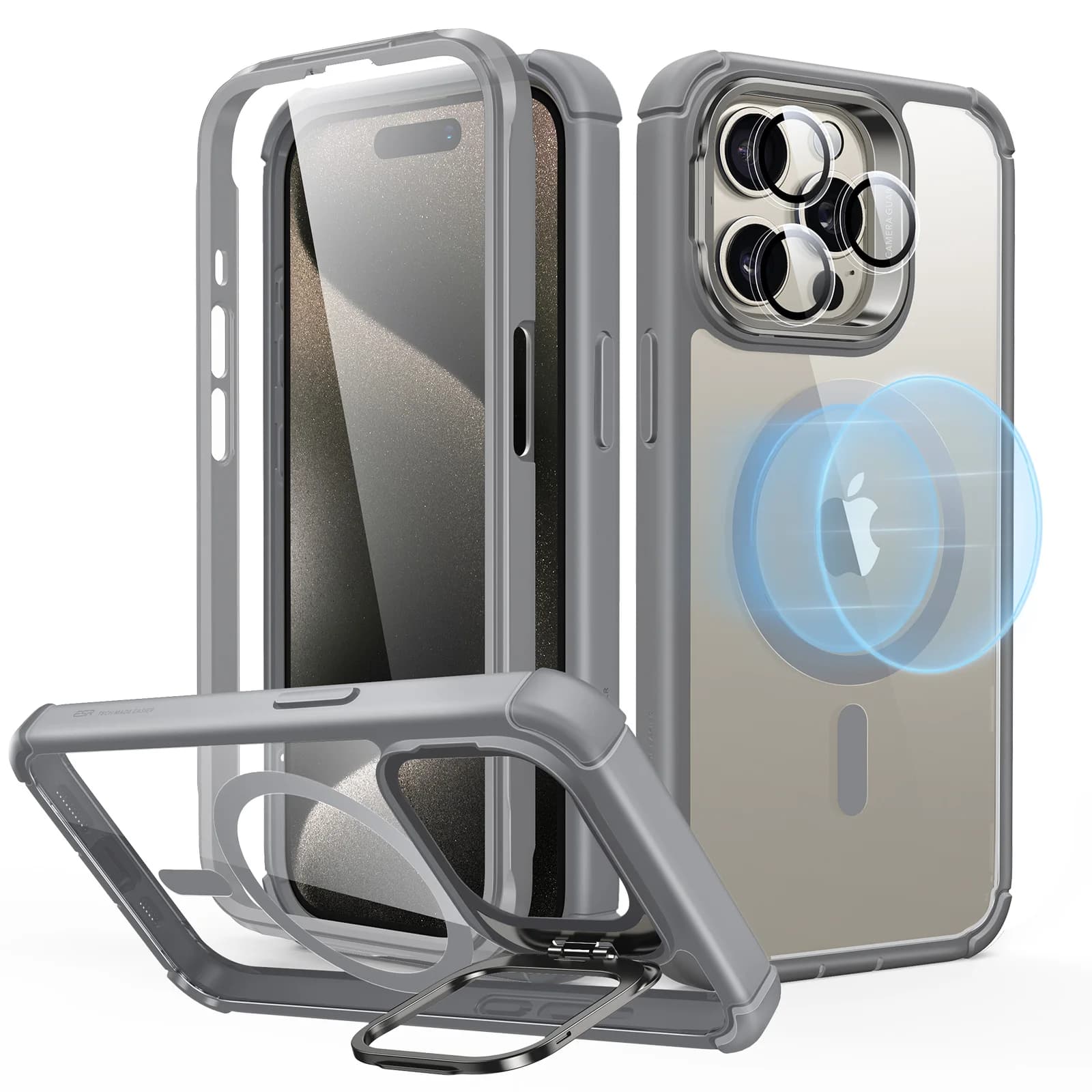 ESR per iPhone 15 Pro Max Custodia MagSafe Custodia a prova di caduta per tutto il corpo di livello militare con protezione per lo schermo per iPhone 14 Pro Max